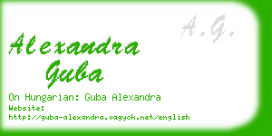 alexandra guba business card